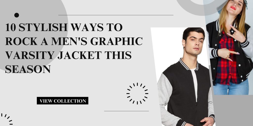 Men's Graphic Varsity Jacket