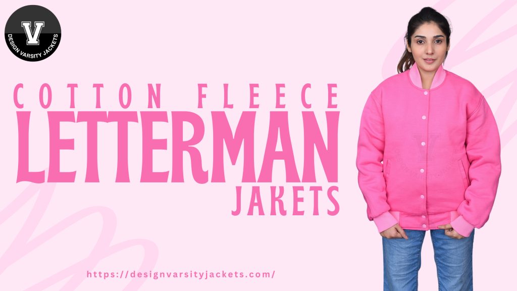 Women Letterman Jackets Cotton Fleece