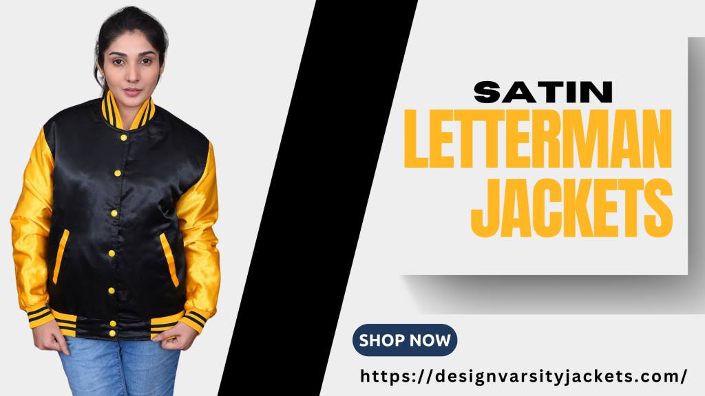 Women Varsity Jacket Satin