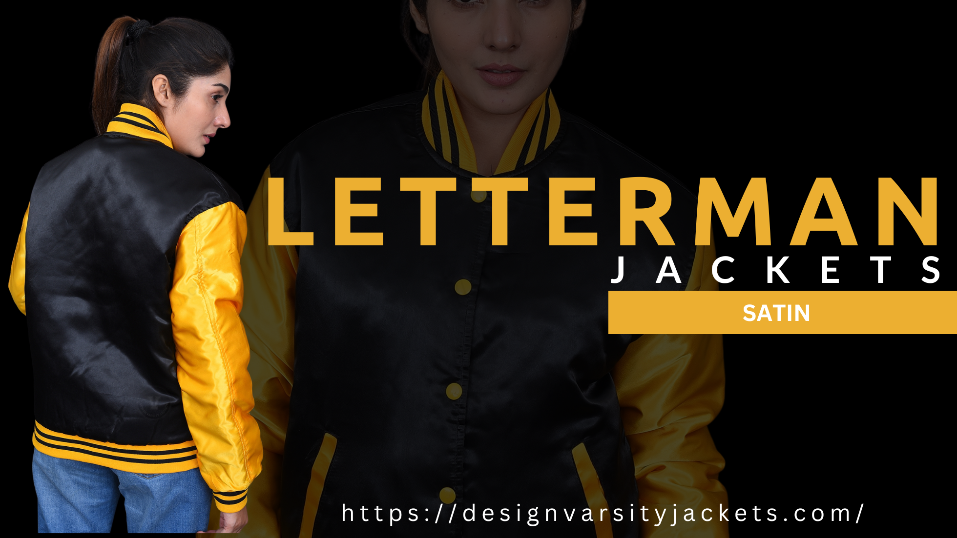 Women Varsity Jacket Satin