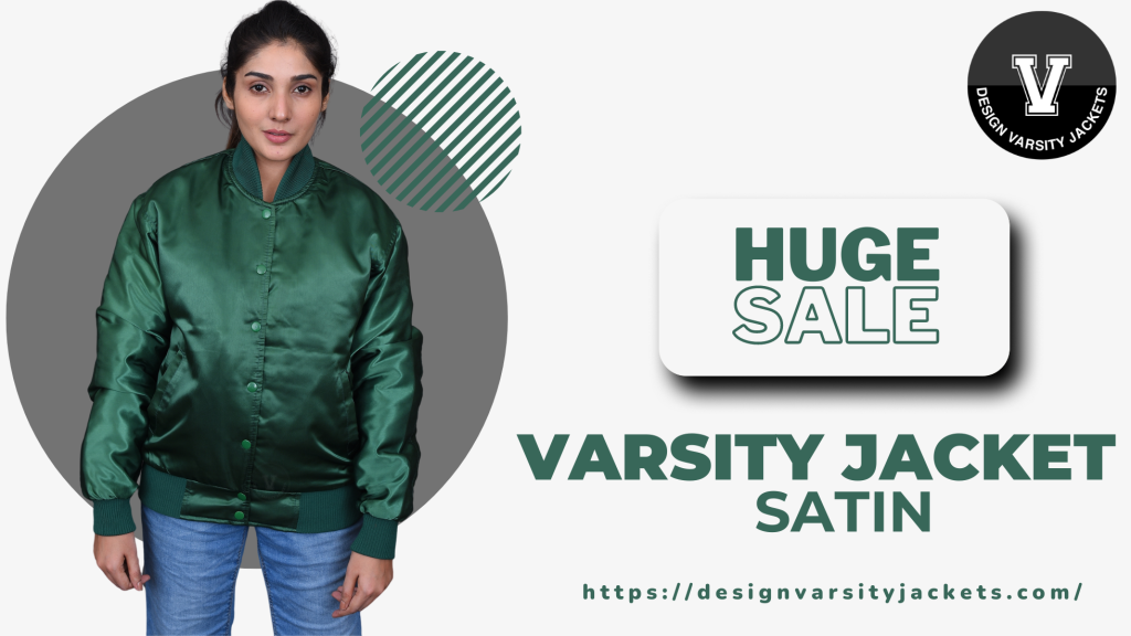 Women Varsity Jacket Satin