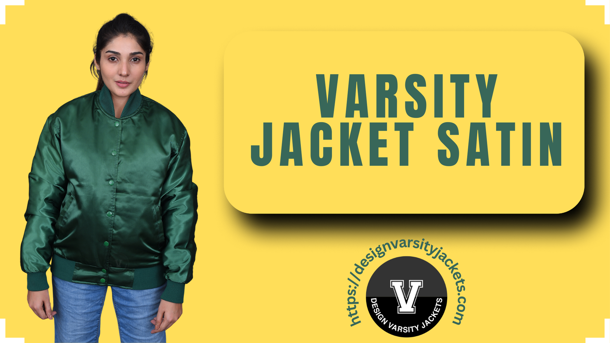 Women Varsity Jacket Satin