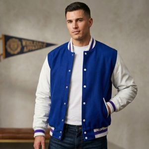 Varsity Jackets Wool Leather Casual Outfits