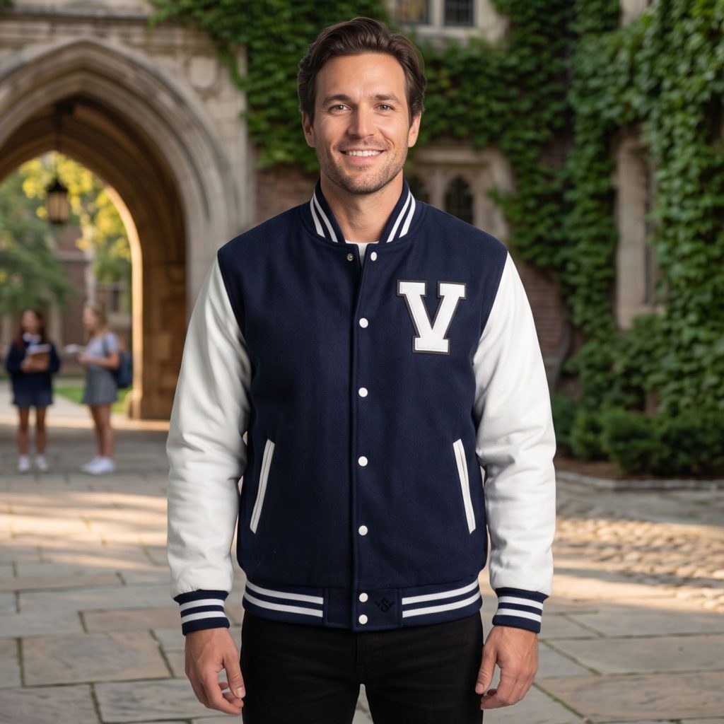 Order Custom Varsity Jackets Texas with premium customization, low MOQ, embroidery, chenille patches, bulk manufacturing, and online design options for teams, schools, brands, and businesses.