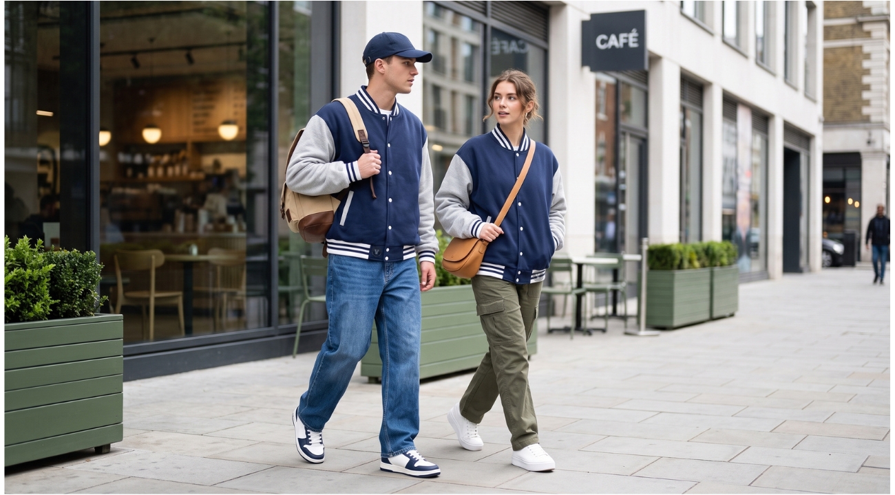 Cotton Fleece Varsity Jackets For Unisex