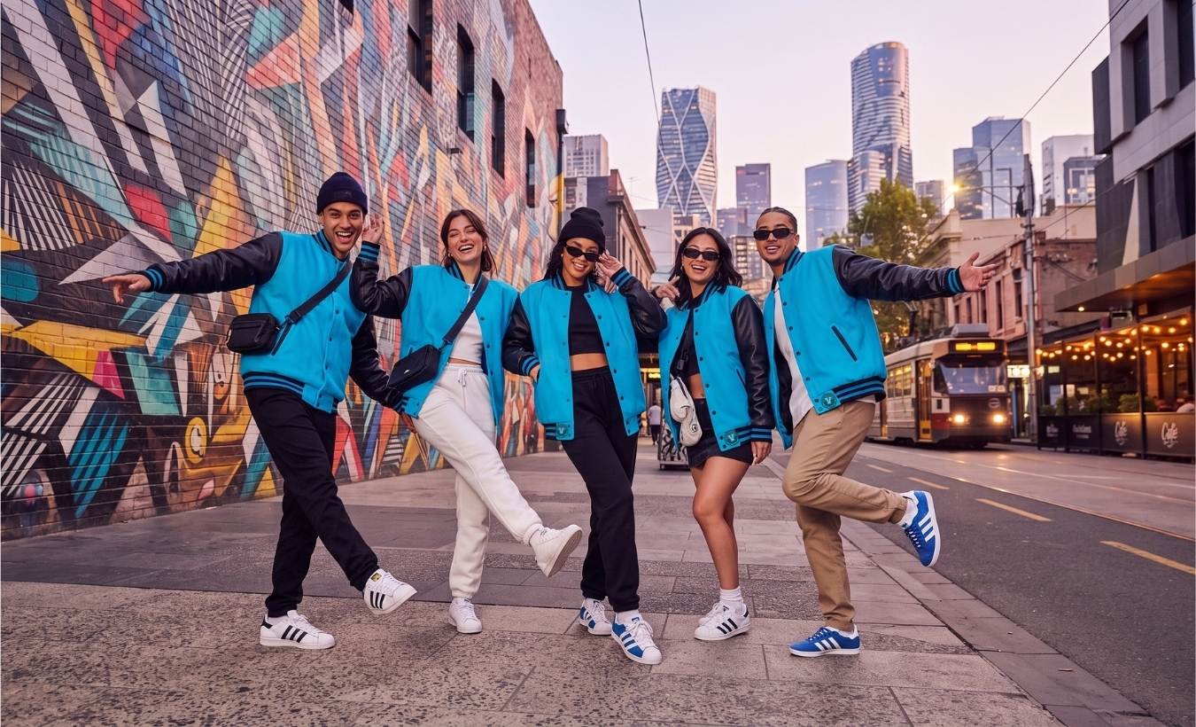 Varsity Jackets With Adidas Sneakers
