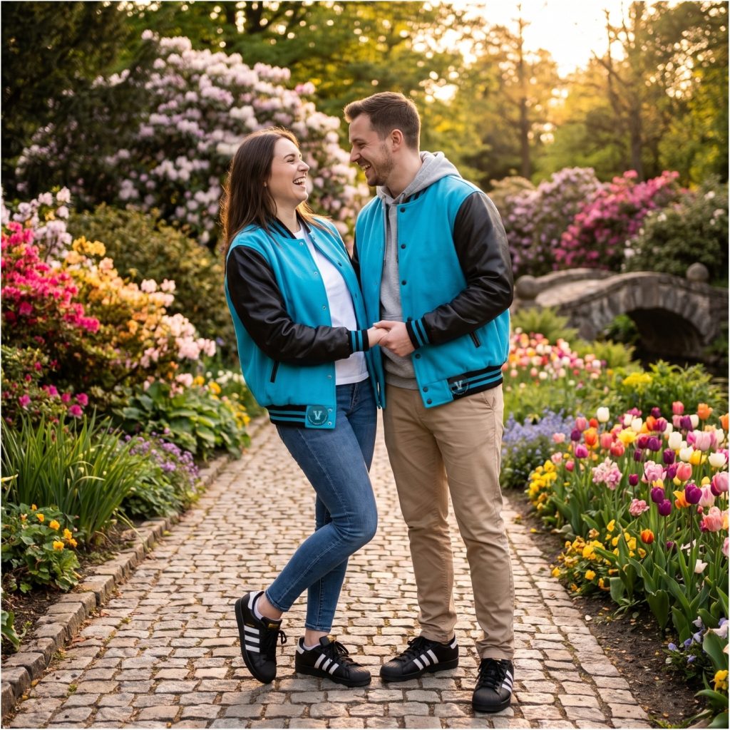Varsity Jackets With Adidas Sneakers