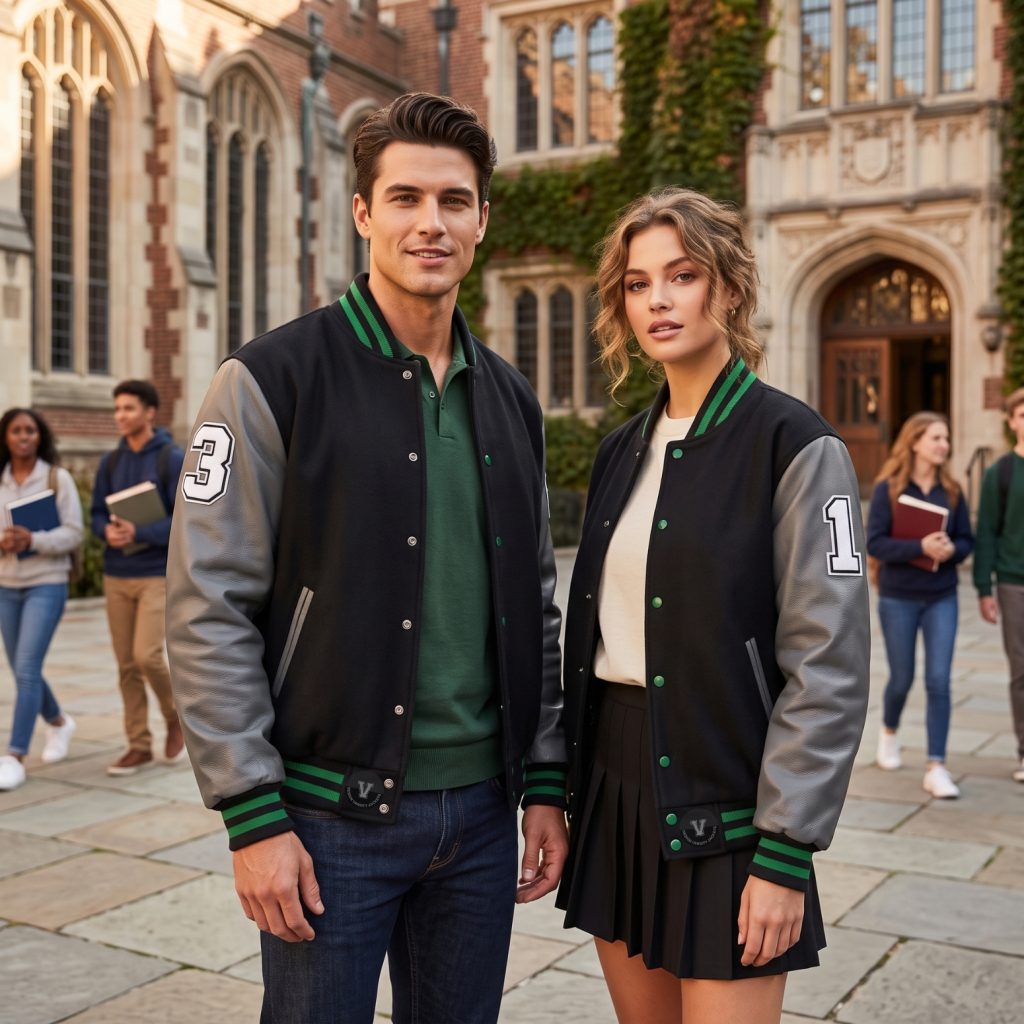Varsity Jackets Wool Body Leather Sleeve