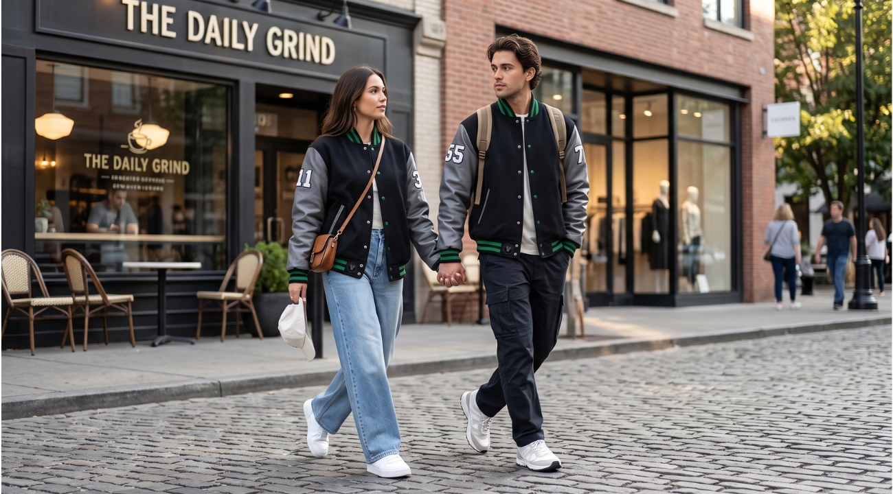 Varsity Jackets Wool Body Leather Sleeve