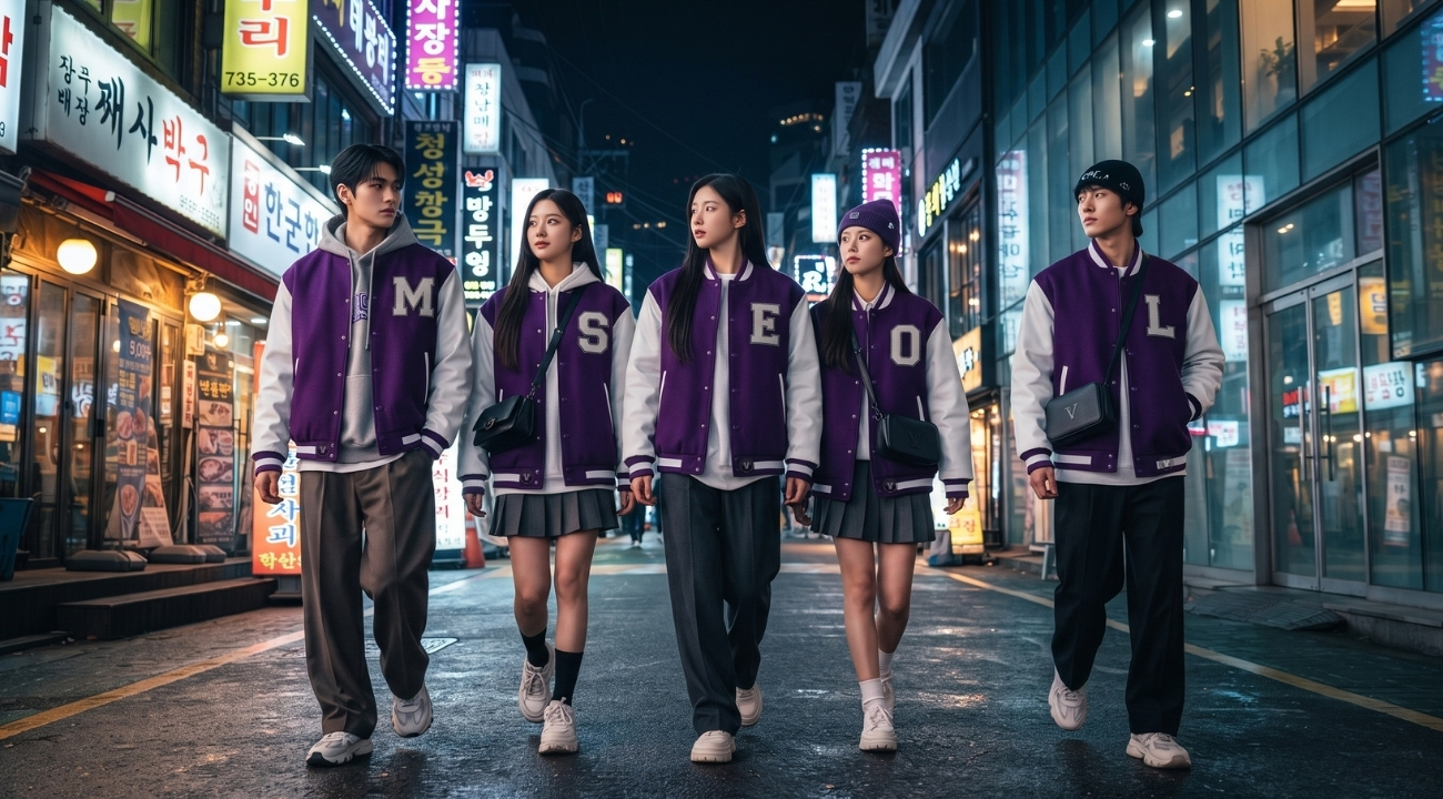Varsity Jackets in Seoul K-Fashion Trends