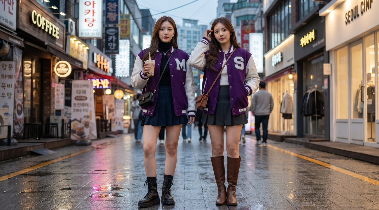 Varsity Jackets in Seoul K-Fashion Trends
