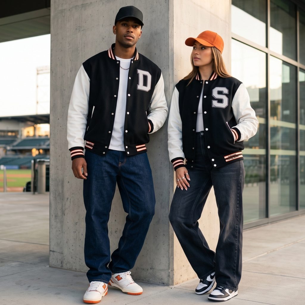Wool And Leather Baseball Jackets Custom Made