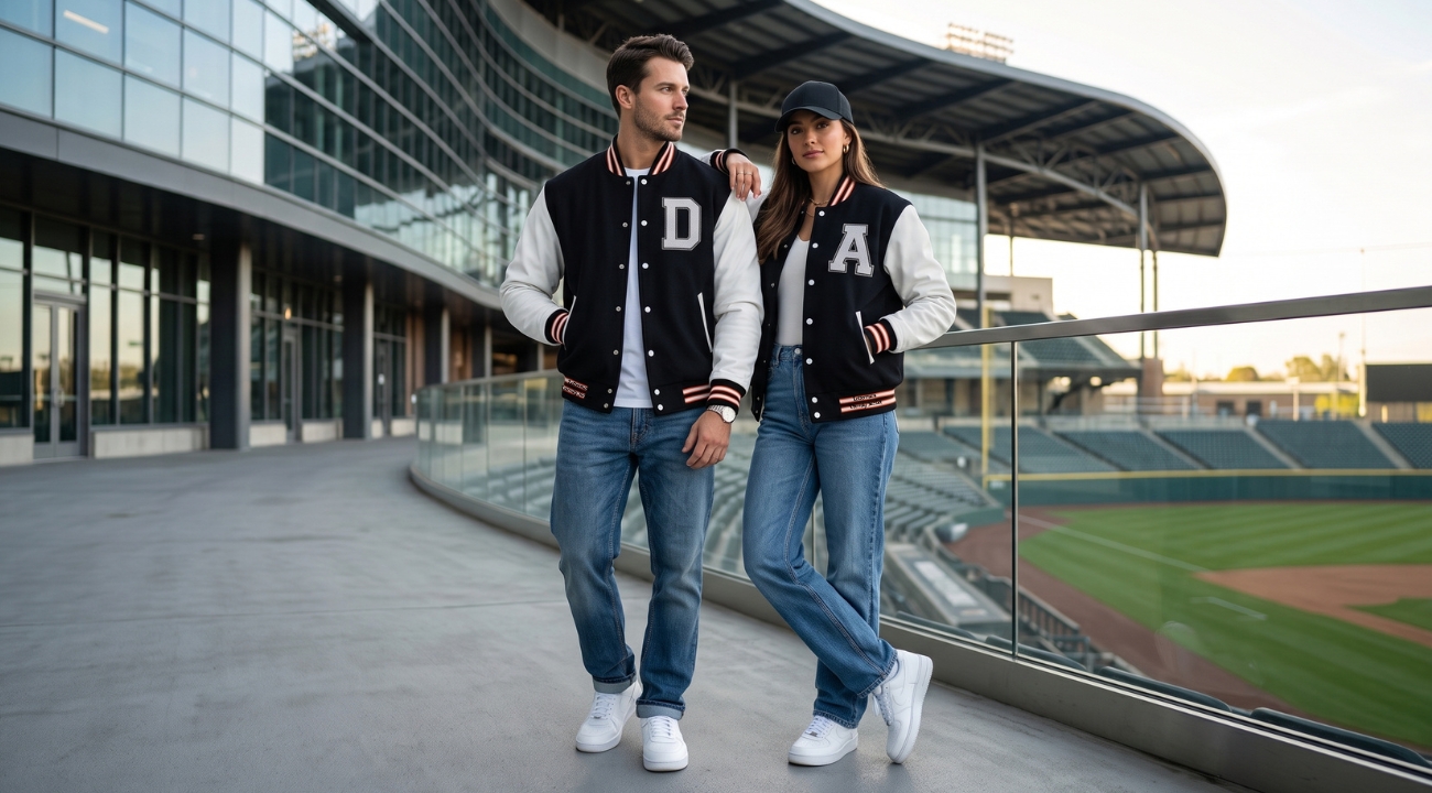 Wool And Leather Baseball Jackets Custom Made