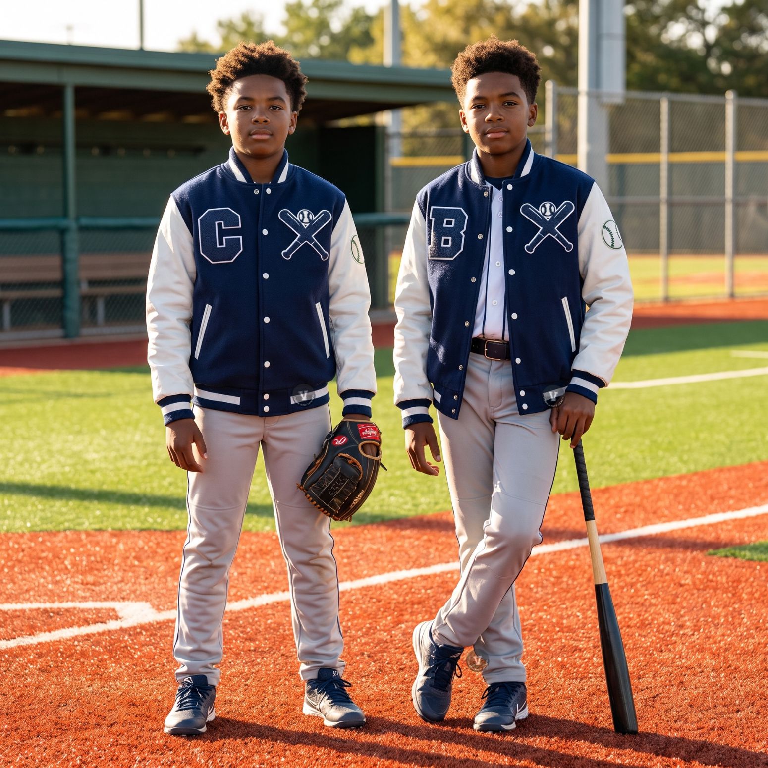 baseball jackets for kids with initials