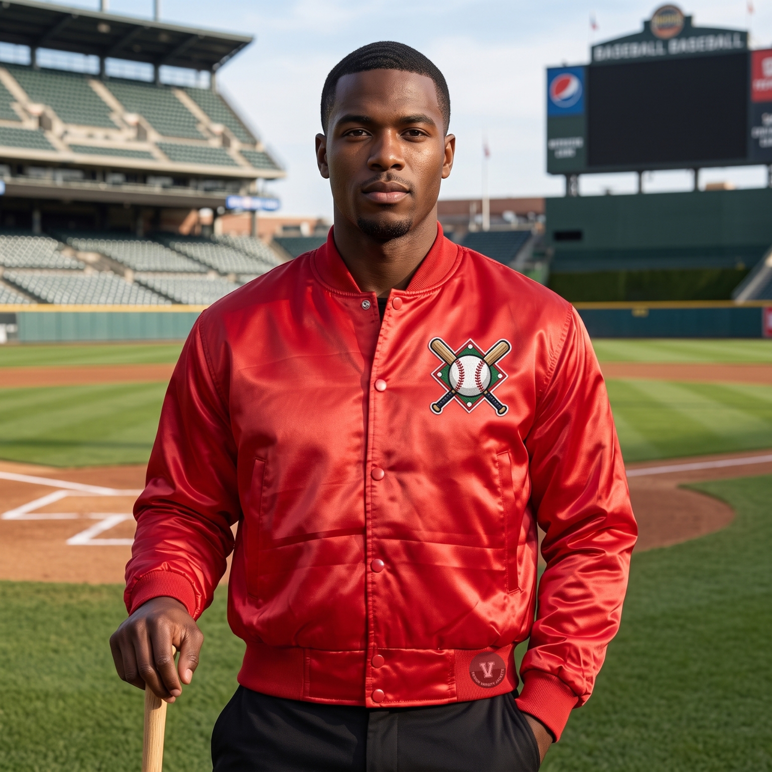 baseball jackets with satin finish