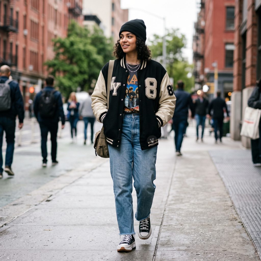 oversized baseball jackets for women fashion